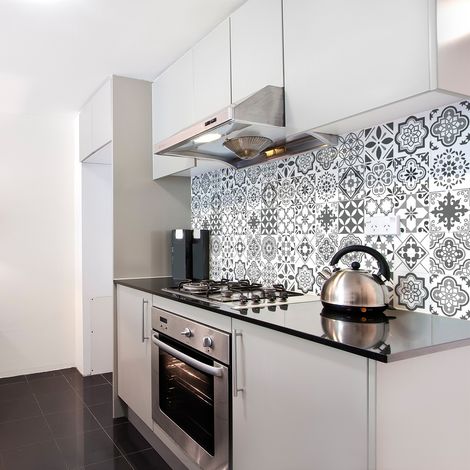 Sticker Mural Carrelage adhésif Cuisine Salle de Bain - 24 STICKERS CARRELAGES AZULEJOS RIVERIA - 24stickers10x10cm (1/5)