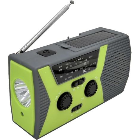 Chargeur de Téléphone d'urgence USB Solaire à Manivelle Radio (1/5)