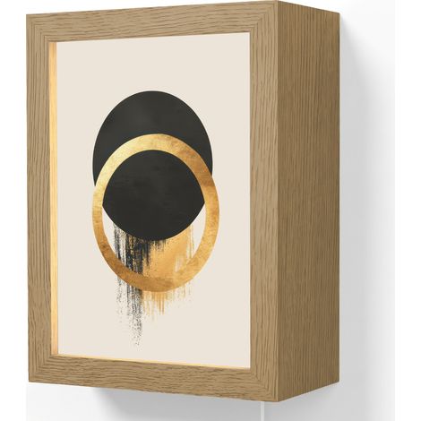 APPLIQUE MURALE Dessin abstrait - Cercle noir - Taches de peinture 15x20 cm (1/5)