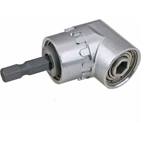 Adaptateur de tournevis à angle droit 105° pour perceuse et tournevis, compatible avec les accessoires de tournevis hexagonaux 1/4", 6,35 mm-AquaForge (1/4)