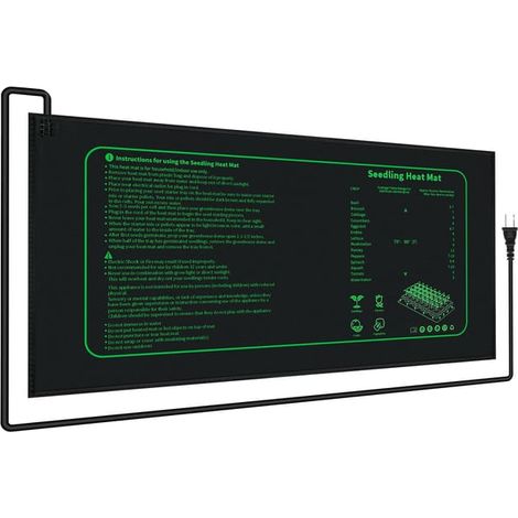 Tapis chauffant pour semis 25x52 cm, norme européenne, prise non incluse (1/5)