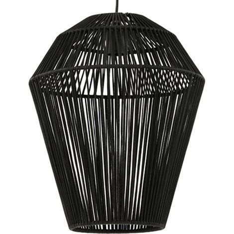 Light & Living - lámpara colgante - Deya - negro - algodón - Ø