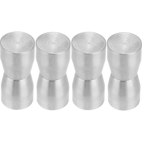 Pointe de Porte Verre [Kit de 4] Poignée à Tirer Étagère Cabinet Porte de Salle de Bain Stainless Steel 0.5‑3.5mm Noir Mat (1/4)