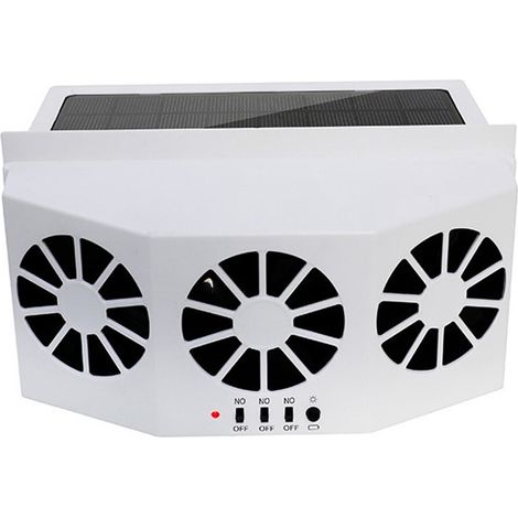 Ventilateur Solaire Pour Voiture - 3 Moteurs 3 Canaux - Refroidissement Par Évacuation D'Air Chaud - Fonctionne Sans Batterie Ni Câblage - 1 Pièce (1/5)