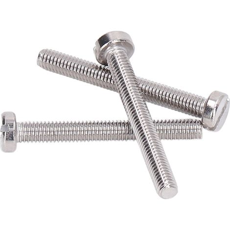 Lot de 50 vis à tête cylindrique fente inox A2-70 DIN84 M3x20 pour mécanique précision électroménager (1/5)
