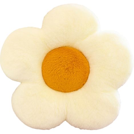 Coussin Fleuri - Coussin Au Sol En Peluche - Pour Salon Chambre Enfant Coin Lecture - Diamètre 35 Cm - 1 Pièce (1/5)