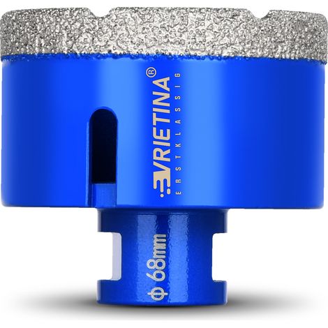 Foret diamanté pour carrelage M14 - 68 mm - Foret diamanté pour verre et carrelage humide / sec - Couronne de forage pour meuleuse d'angle - Scie cloche diamant - Pour carrelage, marbre, granit, (1/5)