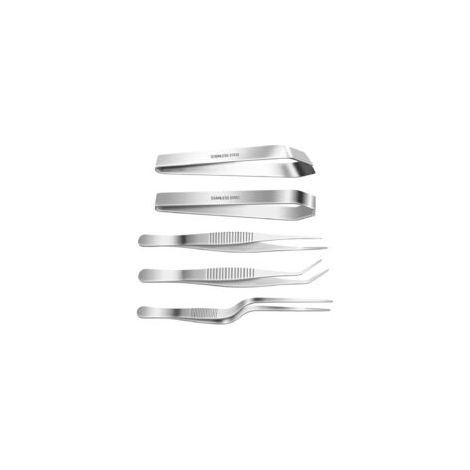 Lot de 5 pinces de cuisine en acier inoxydable, pinces à arêtes de poisson (1/5)