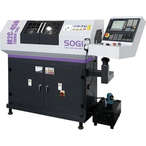 Tornio ad autoapprendimento SOGI M2C-450 260 x 450 mm - controllo numerico SIEMENS 808D e accessori (1/5)