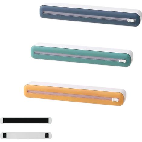Distributeur de film alimentaire,boîte de rangement avec coupe-film alimentaire,distributeur de papier aluminium (3 pcs) (Version Aimantée) (1/5)