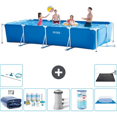 Intex Piscina con struttura Rettangolare - 450x220x84 cm - 7-pezzi S30291