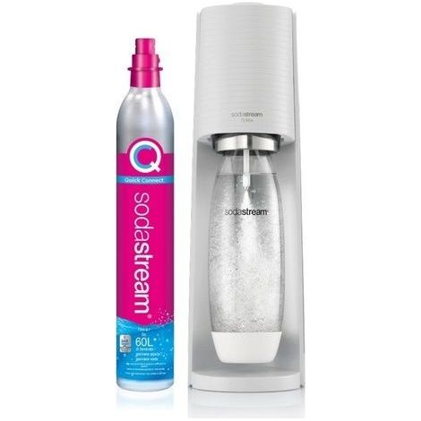 SodaStream Terra Gasatore Bianco con 1 Bottiglia Ricaricabile 60L