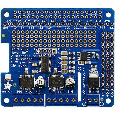 Adafruit Mini-Kit für Gleichstrommotoren und Raspberry Pi Schrittmotoren, Referenznummer 2348 (1/5)