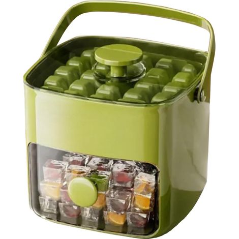 Eiswürfelmaschine – 48 Fächer, Druckeiswürfelmaschine – Eisbox mit Schaufel – wiederverwendbares Eisnetz mit Griff für Cocktails und Kaffeesäfte (1/4)