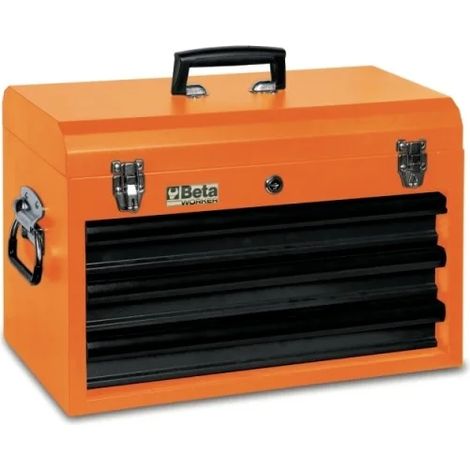 Beta – Boîte à outils portable 3 tiroirs – Compartiments 435x210x50 mm – Serrure centralisée – Poignée rétractable – Dimensions 51x26,8x35 cm