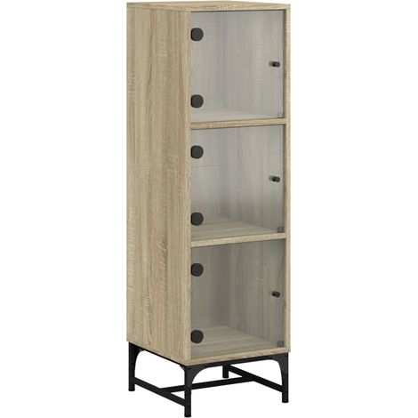 Highboard mit Glastüren Sonoma-Eiche 35x37x120 cm vidaXL (1/5)