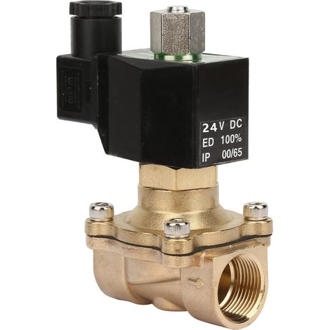 Flüssigkeitsregler G3/4" Elektrisches Magnetventil DN20 NO Messing-Magnetventil (DC 24V) (1/5)