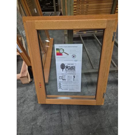 [jamais Utilise]fenetre Bois H75 X L60 Cotes Tableau Tirant Droit Second Choix (n°622) Gd Menuiseries