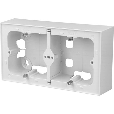Boitier saillie double Quadro 45 & Logus 90 Efapel blanc