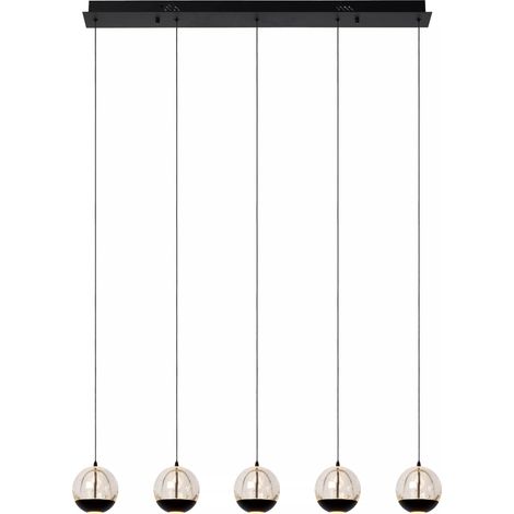 Lampada a sospensione nera sfere vetro bolle Sentubal LED Lucide (1/5)