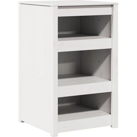 Armoire de cuisine moderne gain de place rangement pratique 55 x 55 x 92 cm en pin massif blanc (1/5)