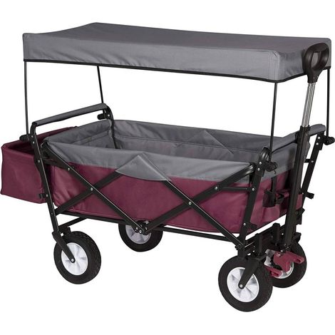 WOLTU Carrello a mano pieghevole con Tetto incluse borsetta supporto max 80 kg Fucsia