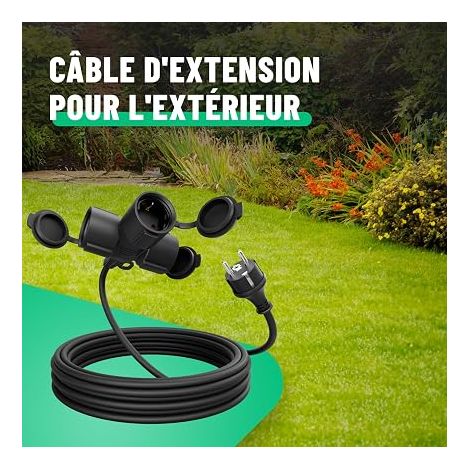 Electric Extension Cable 5 m with 3 Sockets (1/4)