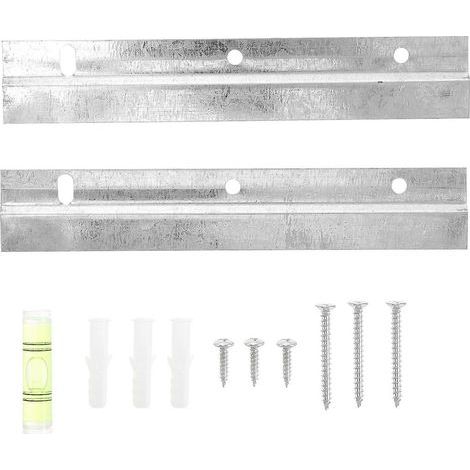 Bande de suspension pour cadres photo, support pour miroirs, fixation murale en dents de scie, argentée- (1/3)