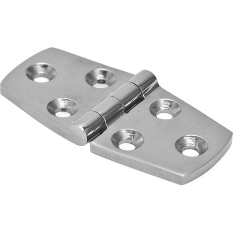 Charnière de porte marine 6 trous, acier inoxydable 316 poli miroir pour bateau, paire 76x38mm, robuste et résistante à la corrosion (1/5)