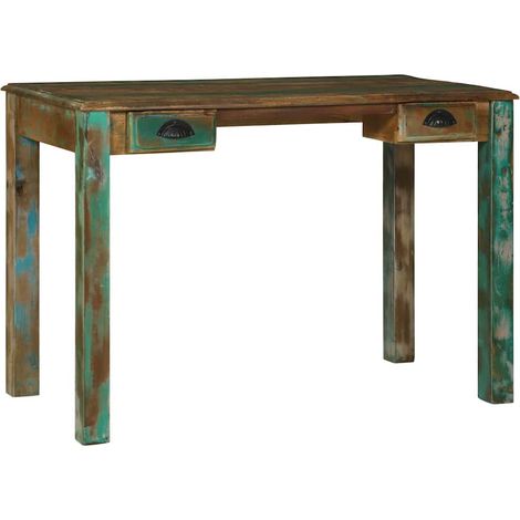 Desk Brown 112 x 55 x 76 cm Solid Reclaim wood vidaXL (1/5)
