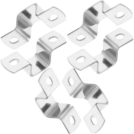 eur de Tube Carré en Acier Inoxydable 304, 6pcs Pinces de U Structure Stable et Forte Capacité de Charge pour Systèmes de Chauffage (1/5)