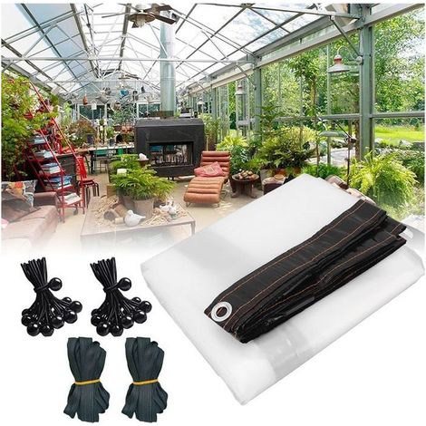 Film imperméable transparent pour jardin, 1,5 x 1,5 m, film isolant antigel et froid pour plantes (1/5)