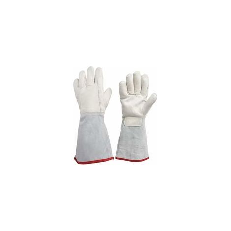 Gant de travail de sécurité pour stockage cryogénique, gants de 60 cm de long cryogéniques, gants de travail de protection étanches, gants congelés au nitrogène LNG (1/5)