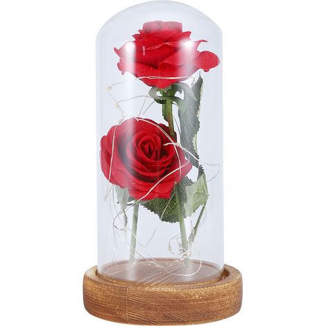 Lampe De Nuit Led - Rose Artificielle Décorative - Pour Chambre Salon Bureau - Idéale Cadeau Occasion Spéciale - 1 Pièce (1/5)