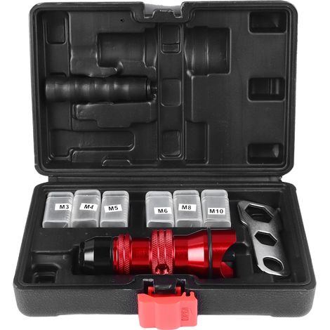 Adaptateur de pistolet à rivets, tête électrique professionnelle multifonctionnelle en alliage d'aluminium rouge (1/5)