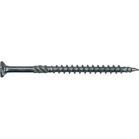 100 vis bois TK3 tête fraisée Pozidriv F/Partiel 6 x 140 mm - Zingué - TK3FCP6014002B