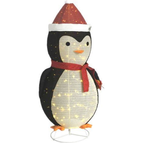 Decorative Christmas Snow Penguin Figure LED Luxury Fabric 180cm vidaXL (1/5)