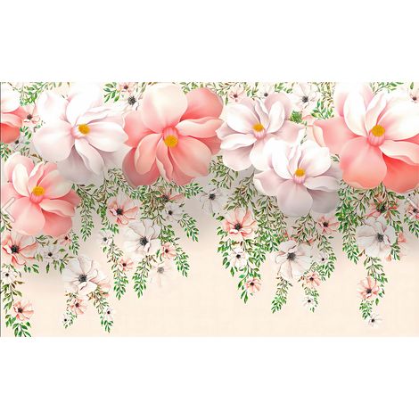 Papier peint panoramique - Fleurs 3D - 130 cm x 79 cm (1/2)