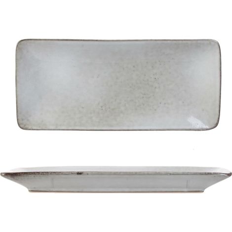 ASSIETTE À PLAT GRISE POUR ENTRÉES Tierra 22x10 (1/5)