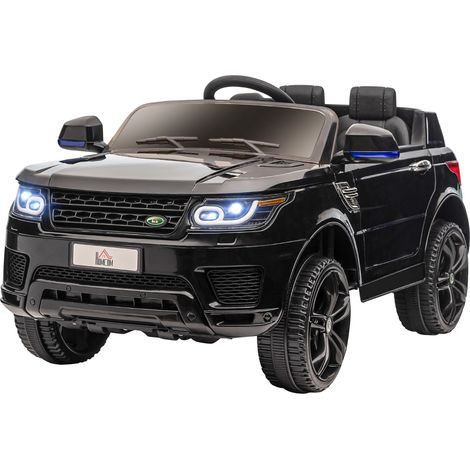 Elektrisches Kinder-SUV-Fahrzeug, bis zu 5 km/h, inklusive Sicherheitsgurt, Fernbedienung, Scheinwerfer, Musikfunktion, schwarz