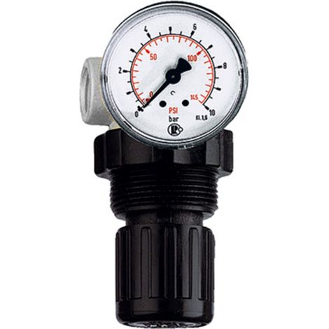Riegler Druckbegrenzungsventil, inkl. Manometer, G 1/4, 0,15 - 7,0 bar (1/3)