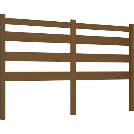 Maison Exclusive - Cabecero de cama madera maciza de pino marrón (1/5)
