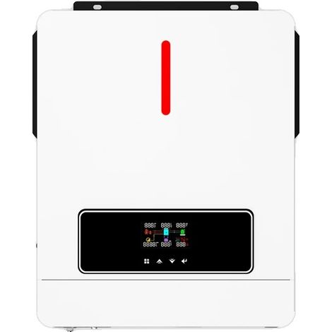 Onduleur solaire hybride, sortie en onde sinusoïdale pure, double sortie AC, 6.2KW avec WiFi, 220-240V, 48V BAT (1/2)