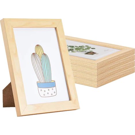 Cadres Photo 10 x 15 cm Petits Cadre Photo Bois,en MDF 4 Pièces (1/5)