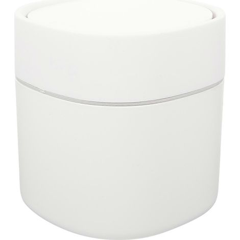 Mini poubelle de bureau avec couvercle à pression, poubelle de voiture, poubelle créative pour la maison (blanche)-131314CM-White