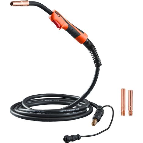 VEVOR Pistola per Saldatura MIG 250 Amp Torcia per Saldatura MIG, Cavo 4,57 m Compatibile con Saldatori LincoIn Power MlG 200, 215, 216, 255 e Wire-Matic 255, per Fili di Saldatura 0,88 mm e 1,14 mm