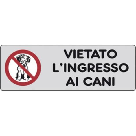 Etichetta Vietato L Ingresso ai Cani 15 x 5 cm 10 Pezzi