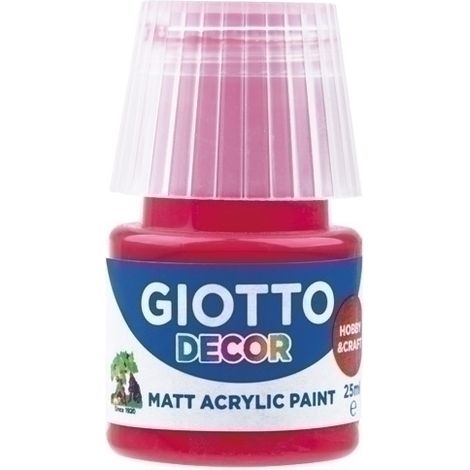 PINTURA ACRIL.GIOTTO 25 ml ROJO BERMELLO - Pack de 6 unidades