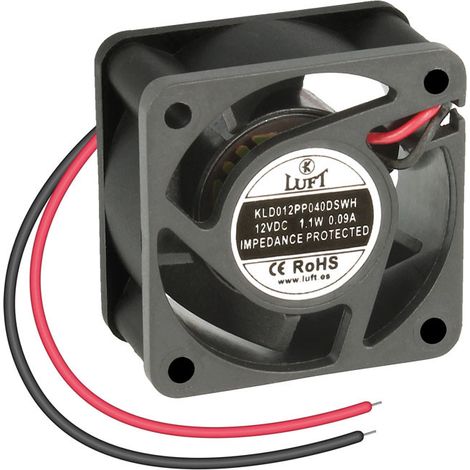 Ventilateur 24 volts DC Mesures 40x40x20mm 2 Câbles de friction Luft Kld024pp04dswh