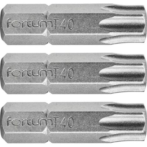 FORTUM TORX-Spitze, 3er-Set, T 40 x 25 mm, S2 4741440